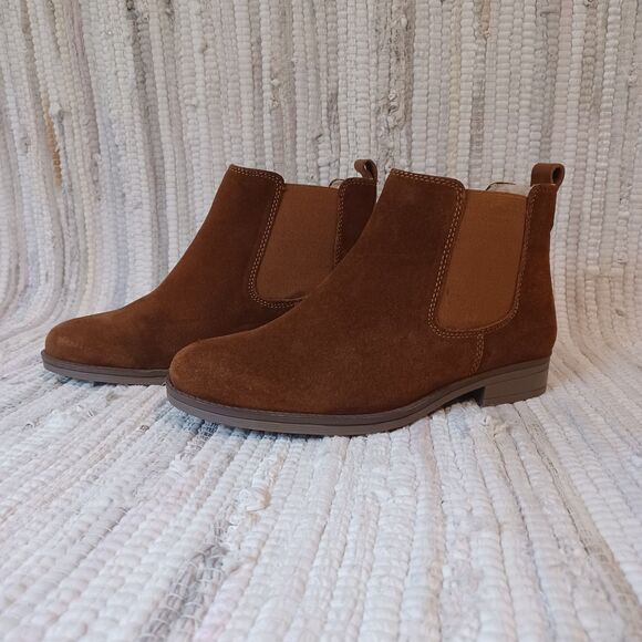 Sz 5.5 Dune London Leather Upper Chelsea Boots 1" Heel - Picture 1 of 7